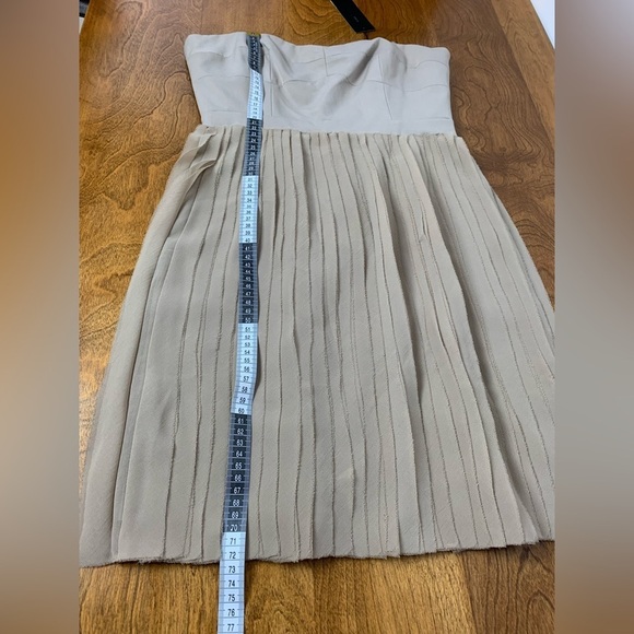 NWT BCBG Dress Angel Strapless Beige Size 8 Ruffled Skirt Sweetheart Neckline - Picture 7 of 12